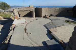 Una de les plataformes de tir.