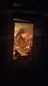 Escenificació de l'assalt final de les tropes borbòniques a Barcelona.