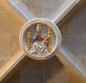 Clau de volta amb la imatge de la Mare de Déu.