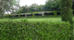 La pèrgola vista des de l'exterior.