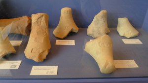 Bases d'amfora trobades a les excavacions.
