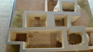 Vista zenital de la maqueta de les termes.