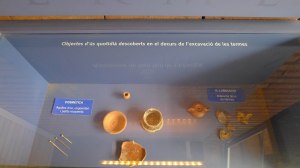 Vitrina amb objectes d'ús comú.