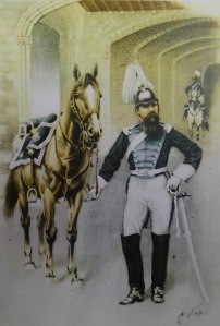 Primer uniforme de gala de la secció muntada. Any 1856.