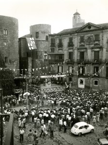 Festes de Sant Roc a la plaça Nova. Dècada 1960. Foto: Suárez-Arxiu AFPN.