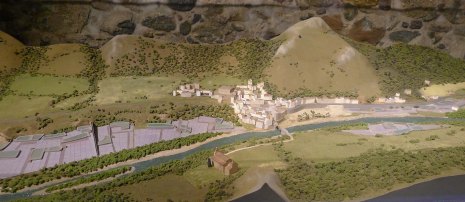 Maqueta de Gerri de la Sal amb els salins.