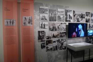 Espai de l'exposició dedicat a la relació del cinema amb S'Agaró.