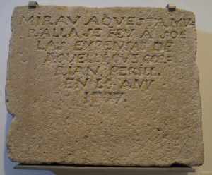 Carreu de la muralla de Molins de Rei.