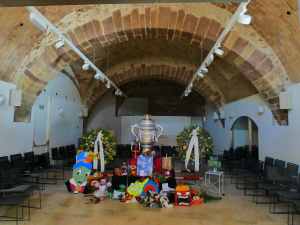 Sala gòtica a la planta baixa del palau de Requesens.