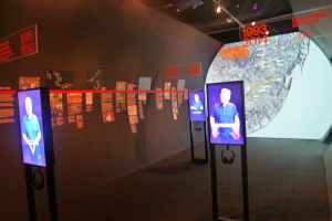 Àmbit de l'exposició dedicat a la història del metro.