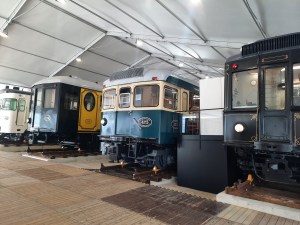 Exposició de metros a la plaça de les Glòries.