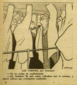Acudit de Castanys a Destino, l'1 de març de 1947.