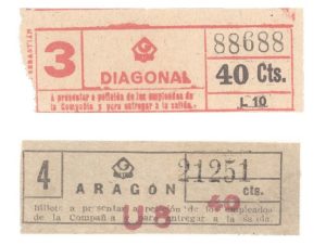 Bitllets de Metro. Fons Fundació TMB.