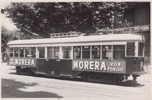 Model de tramvia de la dècada de 1950. Arxiu Fundació TMB.
