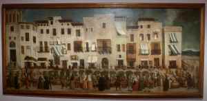 Mercat del Born. Oli. Vers 1775.