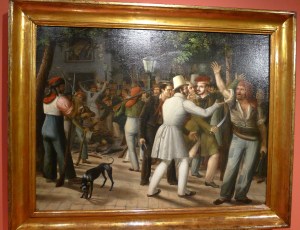 La patuleia de Barcelona. Oli d'Antoni Ferran Satayol. 1835-1845.