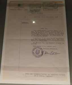 Carta desaconsellant l'autorització de sortida de l'Avui.