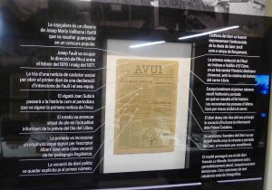 Primera maqueta de la portada de l'Avui.