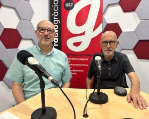 Entrevista amb Antoni Ramon, a la dreta,